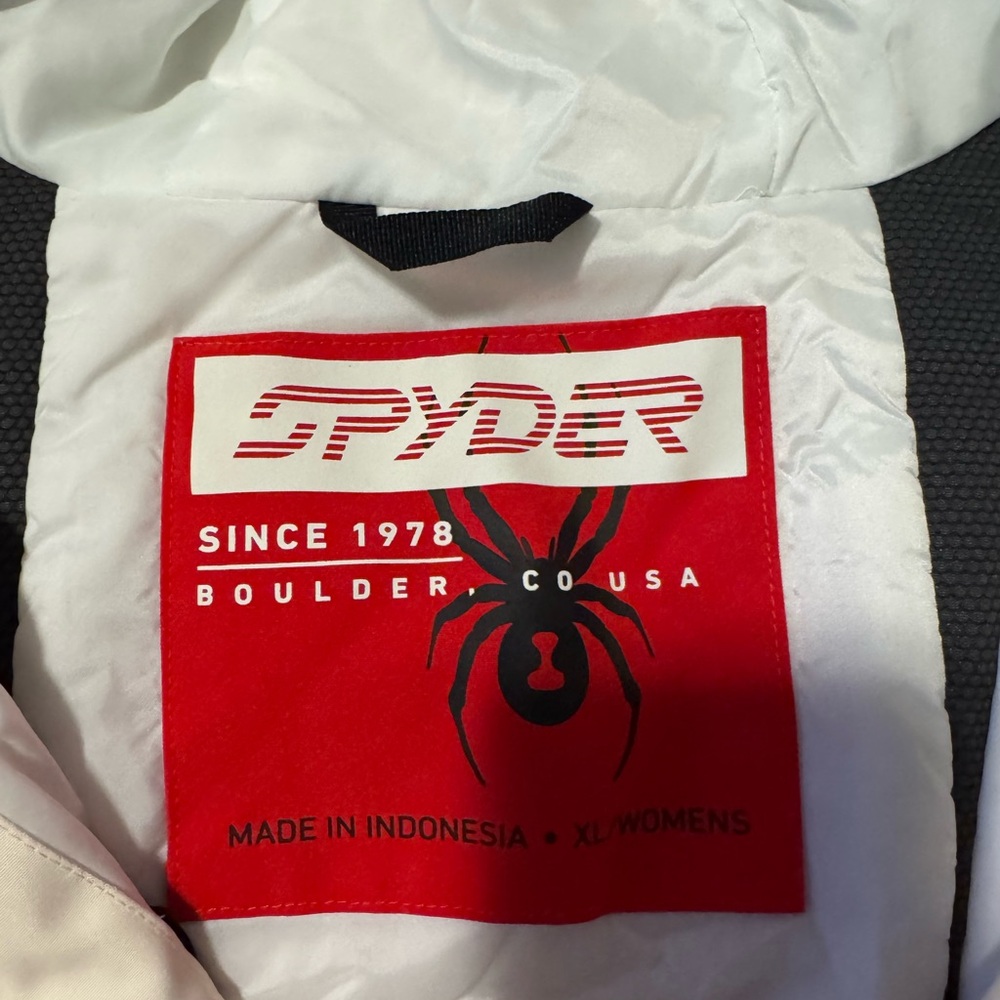 Spyder Red and White Ski Jacket - Picture 2 of 2